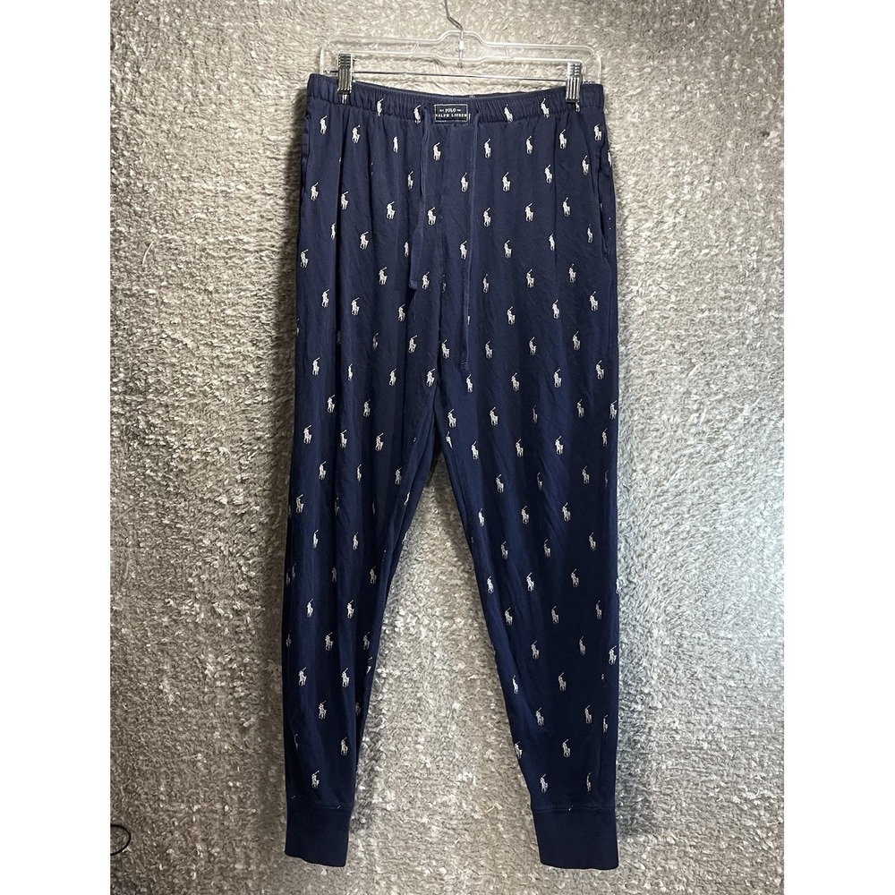 Polo Ralph Lauren Allover Pony Cotton Jogger Pajama Pants M Loungewear